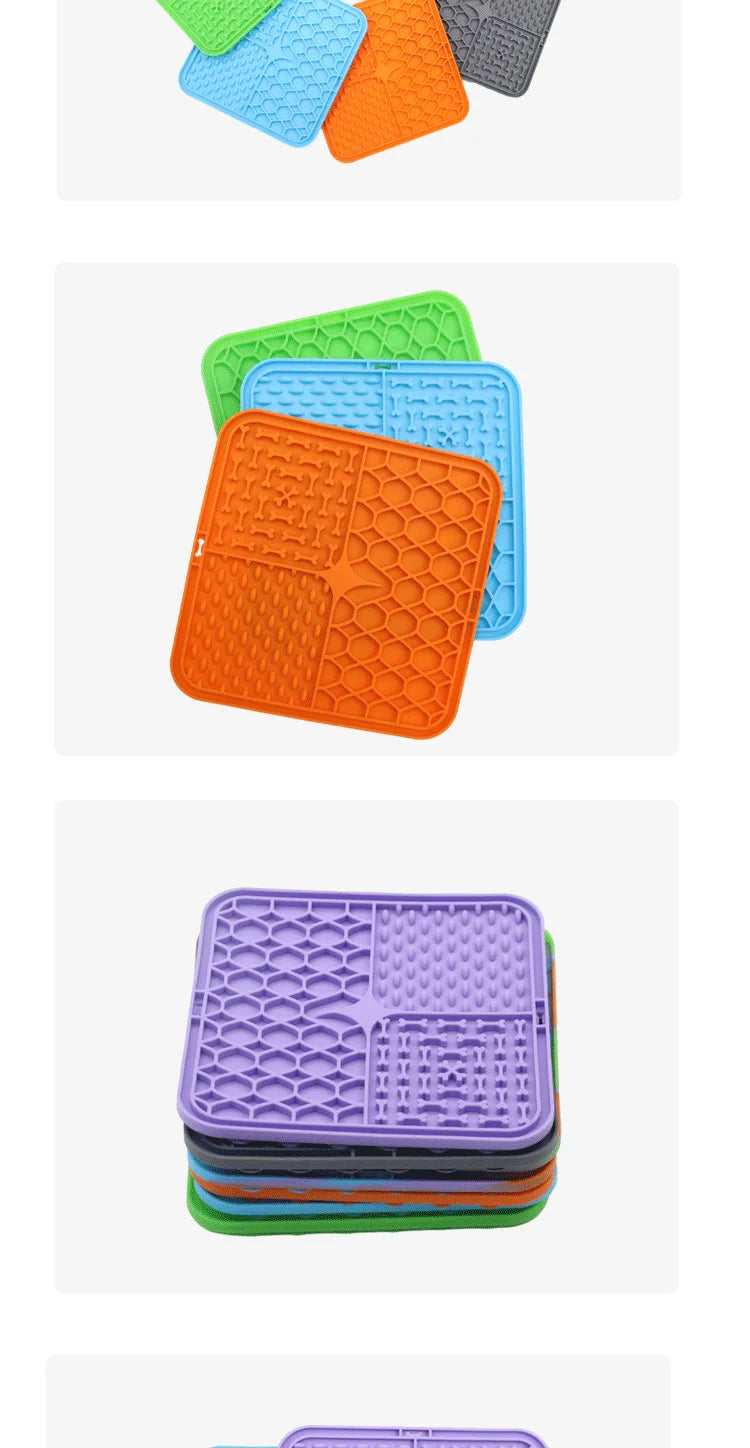 Silicone Lick Mat for Dogs – Slow Feeder & Bath Time Distraction Pad