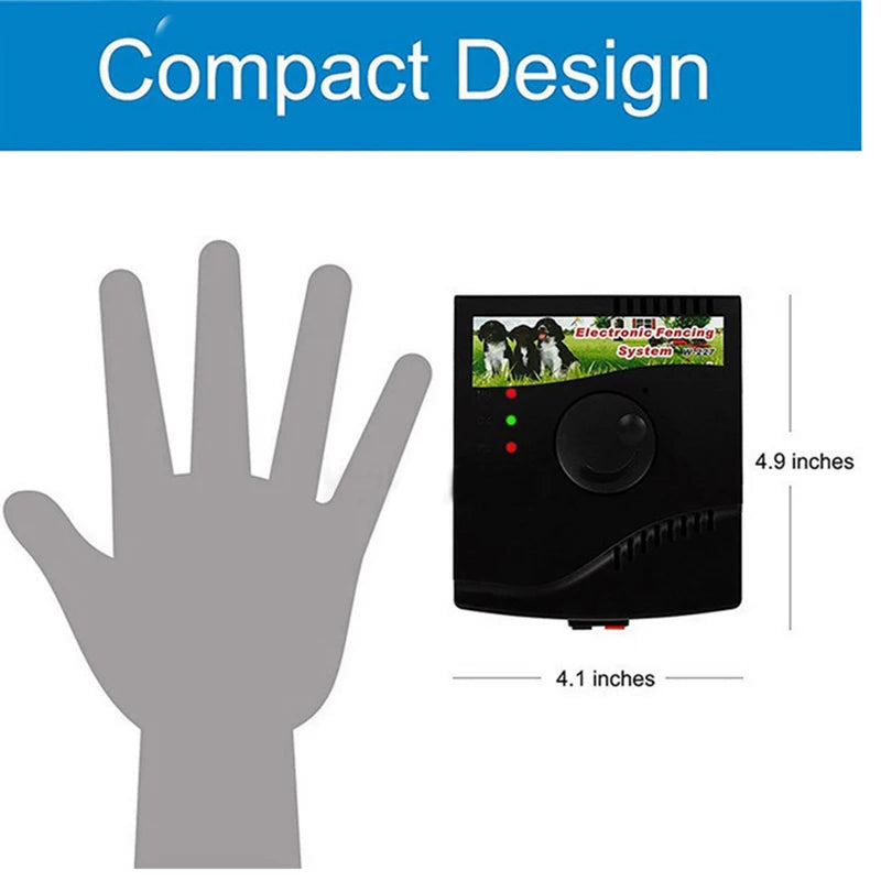 W-227B In-Ground Electric Dog Fence – Rechargeable Training Collar Containment System