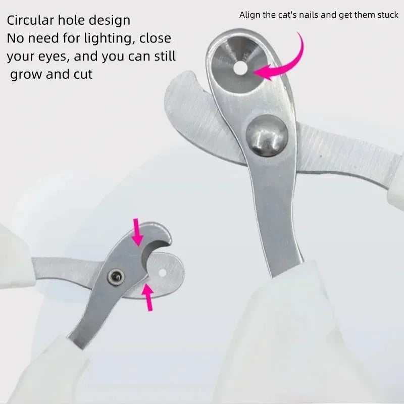 Professional Pet Nail Clippers – Stainless Steel Trimmer for Cats & Small Dogs