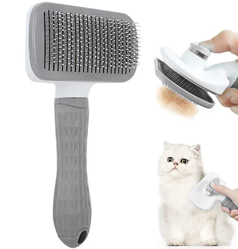 Pet Hair Remover Brush – Grooming Comb for Long-Haired Dogs & Cats