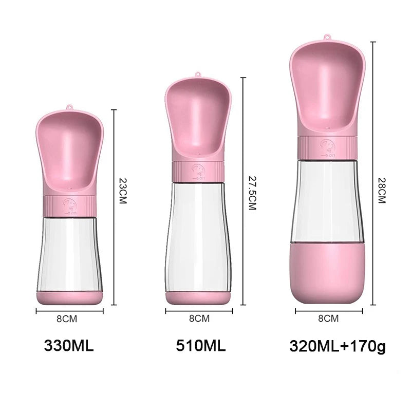 2-in-1 Portable Dog Water Bottle & Food Container – Travel Pet Dispenser