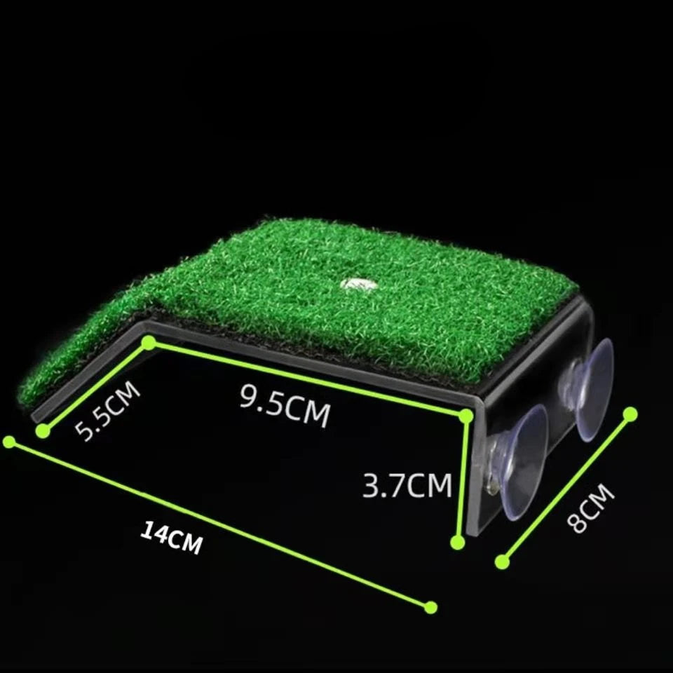 S/M/L Turtle Platform Float with Grass Ramp – Reptile Resting Terrace, Moss Island & Aquarium Habitat Decor