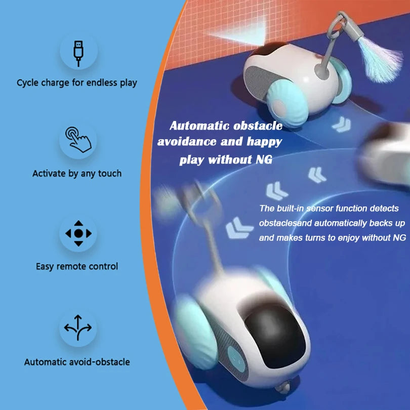 Smart Interactive Cat Car Toy – Remote-Controlled Mouse Ball for Indoor Play