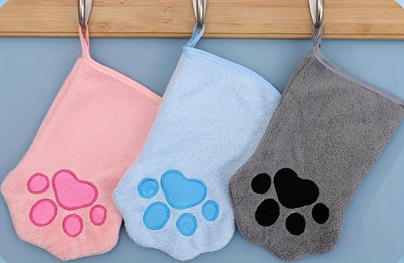 Quick-Dry Dog Bath Gloves – Absorbent Grooming Towels for Dogs & Cats