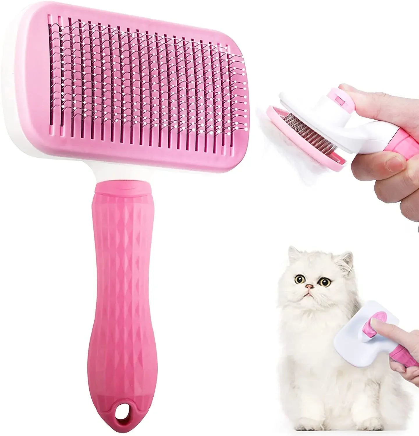 Pet Hair Remover Brush – Grooming Comb for Long-Haired Dogs & Cats