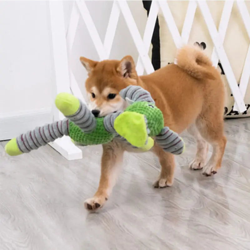 Indestructible Squeaky Plush Dog Toy – Animal Shape Chew Toy for Dogs