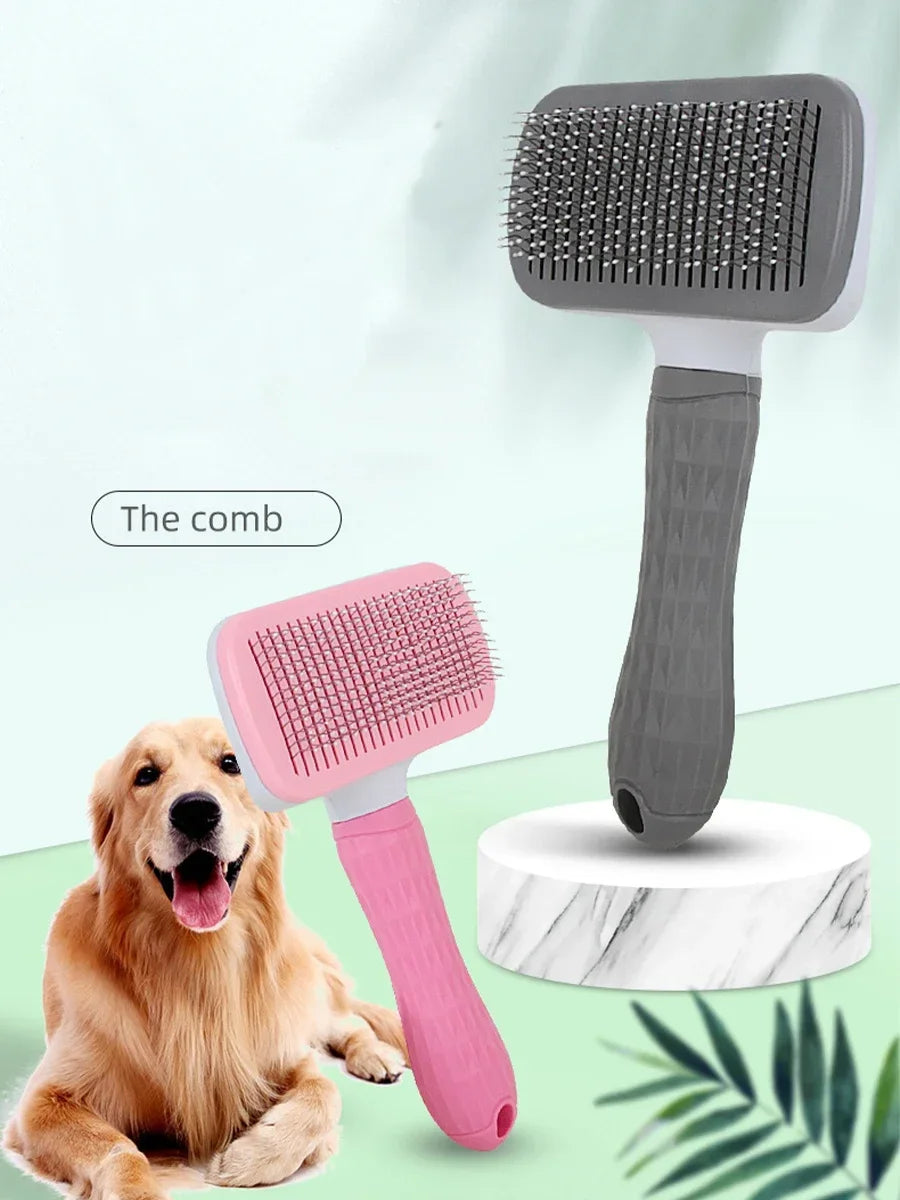 Pet Grooming Brush – Stainless Steel Comb for Dogs & Cats