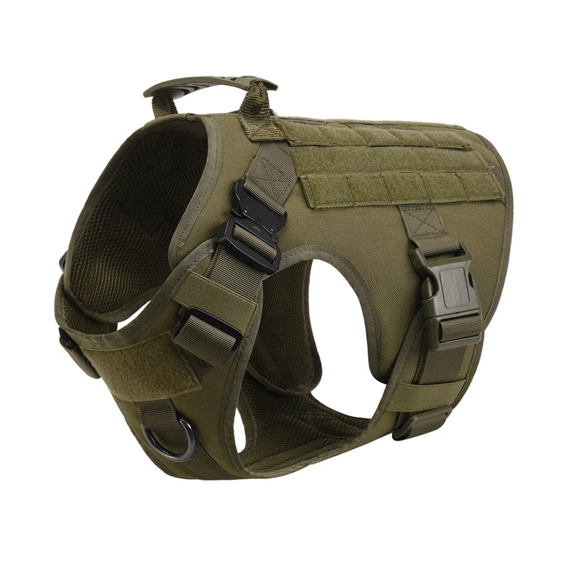 Tactical Dog Harness & Leash Set – Military Training Vest for All Breeds