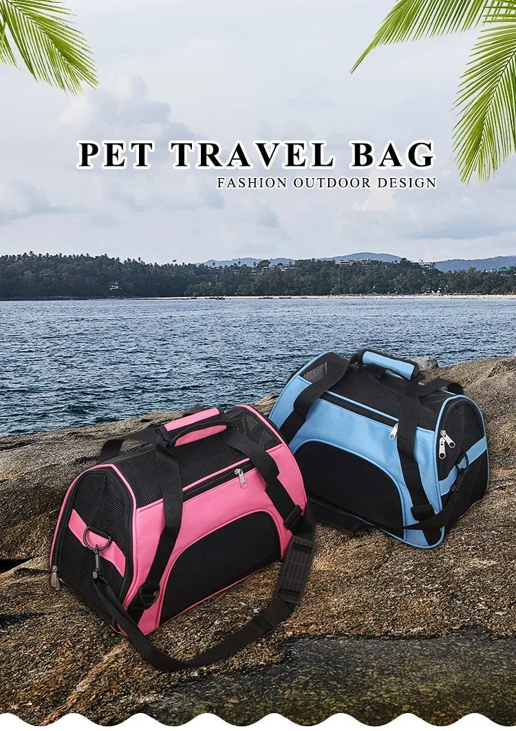 Portable Pet Carrier Bag – Breathable Travel Handbag for Small Dogs & Cats