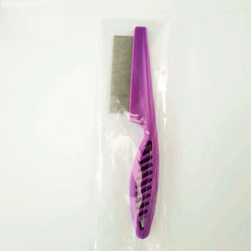 1/2PC Stainless Steel Pet Shedding & Flea Comb – Grooming Tool for Dogs & Cats