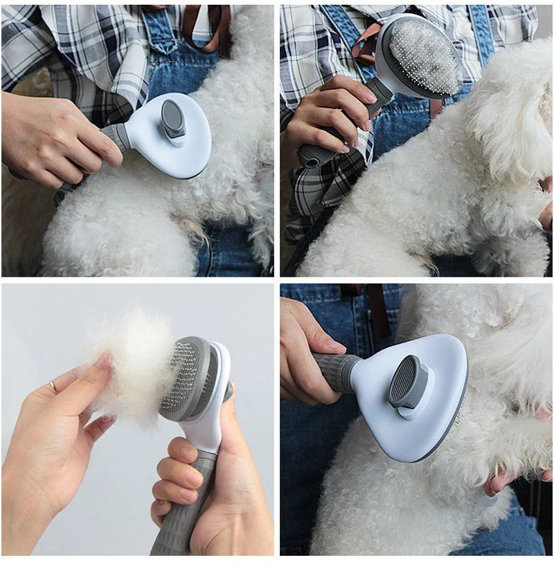 Pet Hair Remover Brush – Grooming Comb for Long-Haired Dogs & Cats