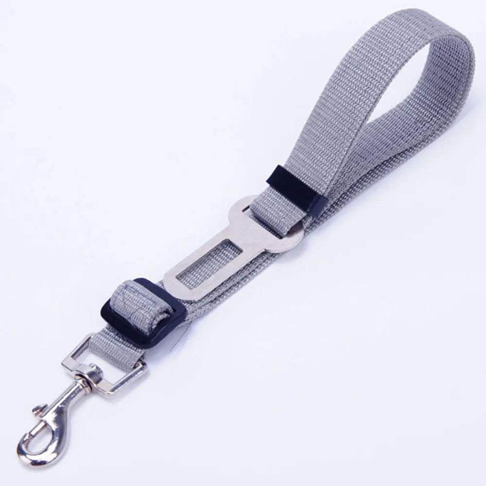 Adjustable Reflective Dog Car Seat Belt – Cushioned Elastic Travel Harness