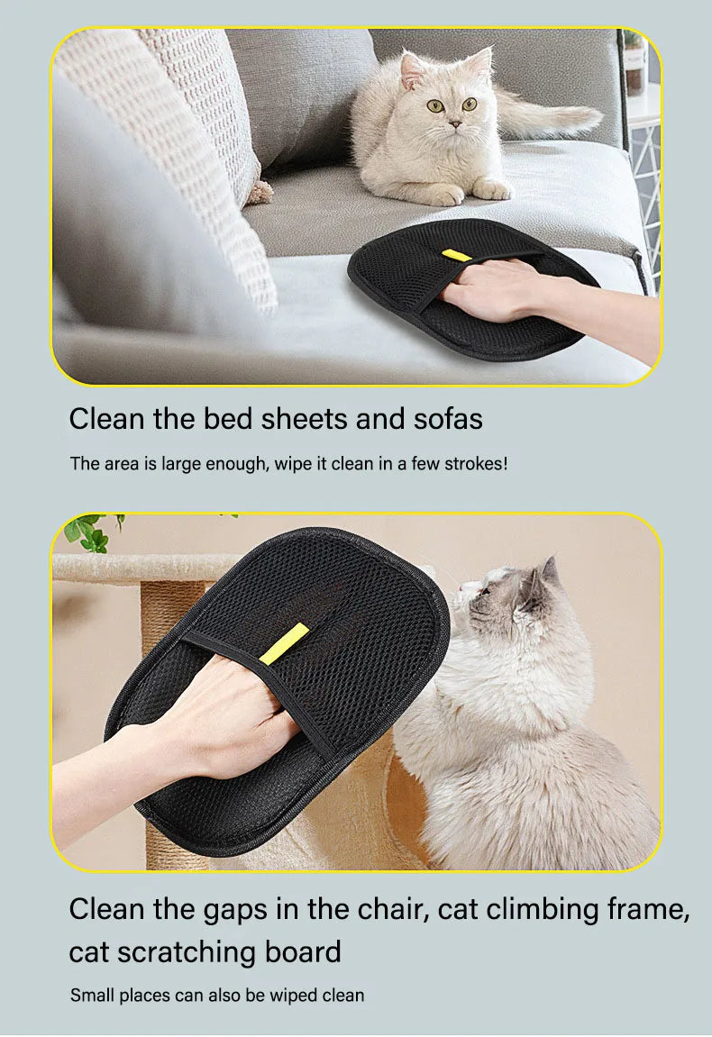Pet Hair Remover Glove Brush – Static Grooming Tool for Sofa, Carpet & Clothes