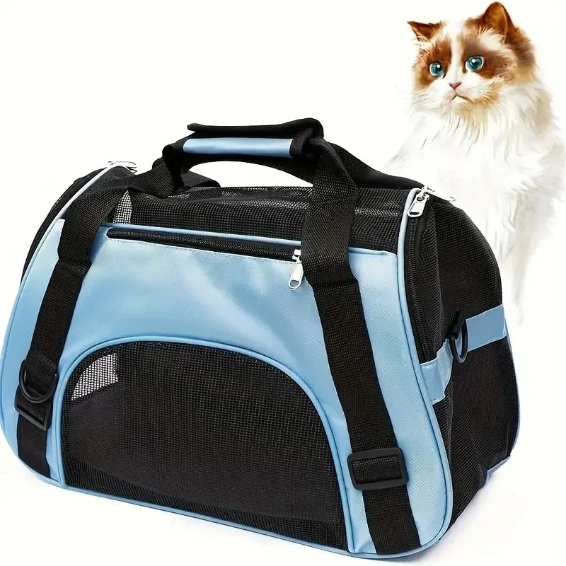 Portable Pet Carrier Bag – Breathable Travel Handbag for Small Dogs & Cats