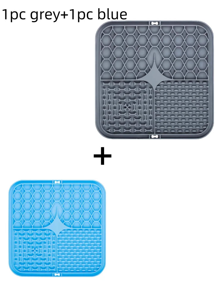 Silicone Lick Mat for Dogs – Slow Feeder & Bath Time Distraction Pad