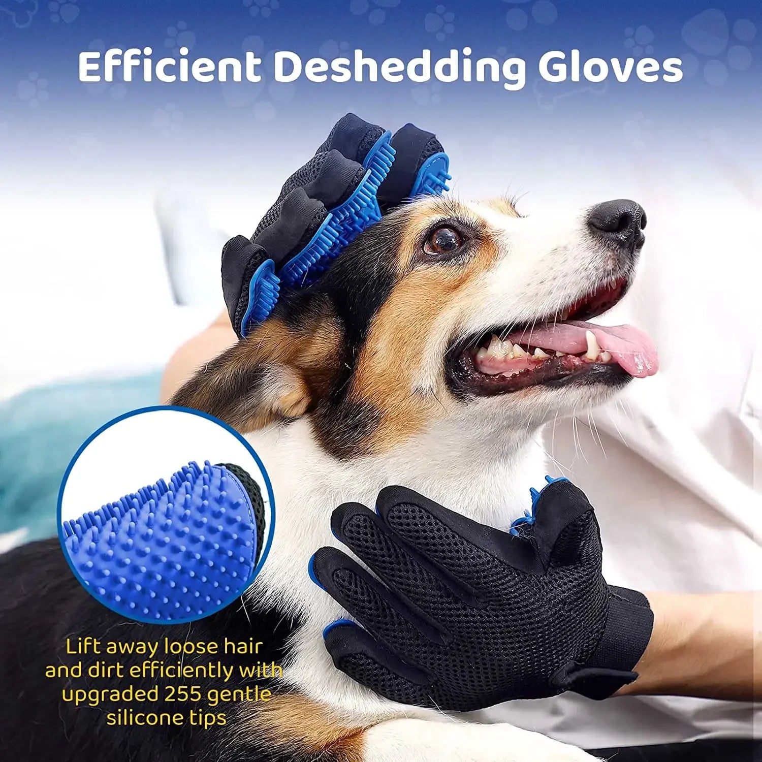 Gentle Pet Grooming Glove – Hair Remover Mitt for Cats & Dogs