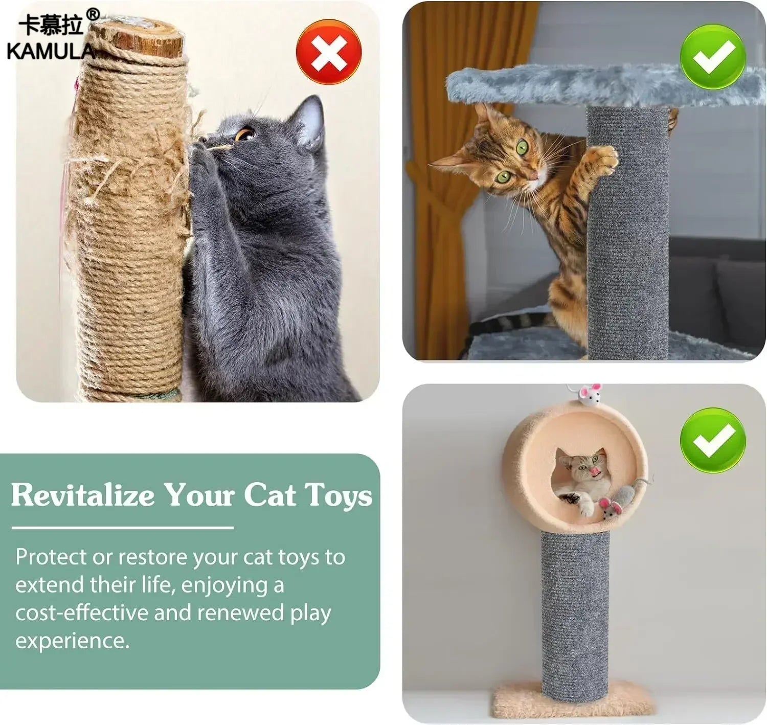 Self-Adhesive Cat Scratcher Pad – Sofa & Wall Protector Scratch Mat