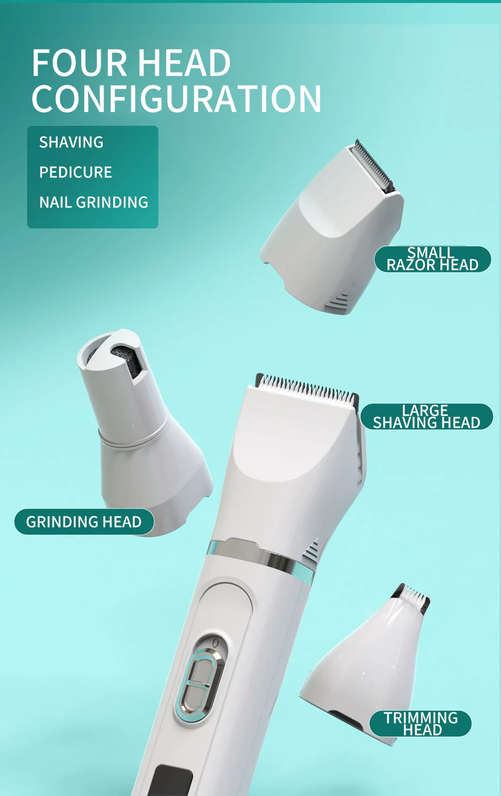 Rechargeable Dog Hair Clippers – Professional Silent Pet Grooming Trimmer