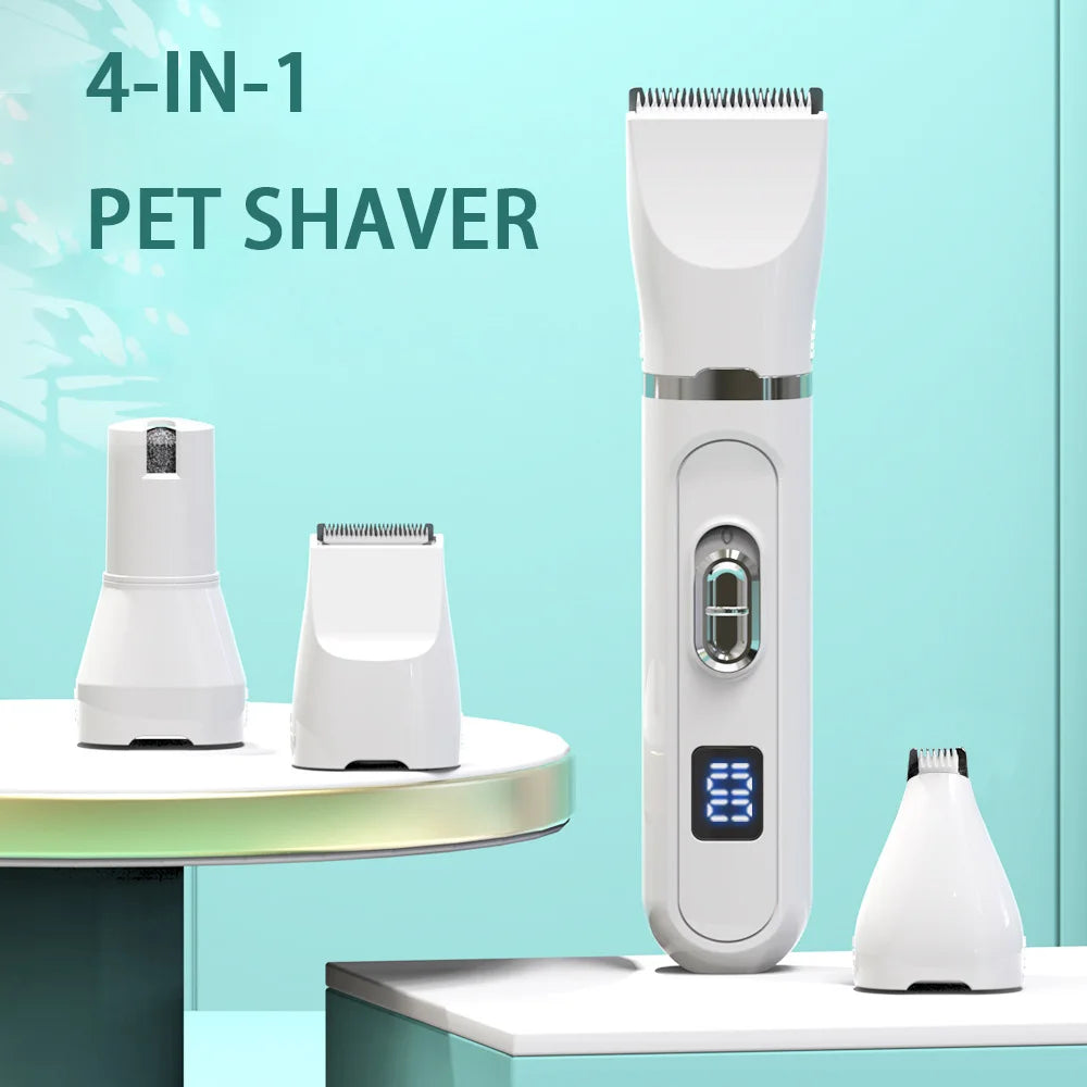 Rechargeable Dog Hair Clippers – Professional Silent Pet Grooming Trimmer