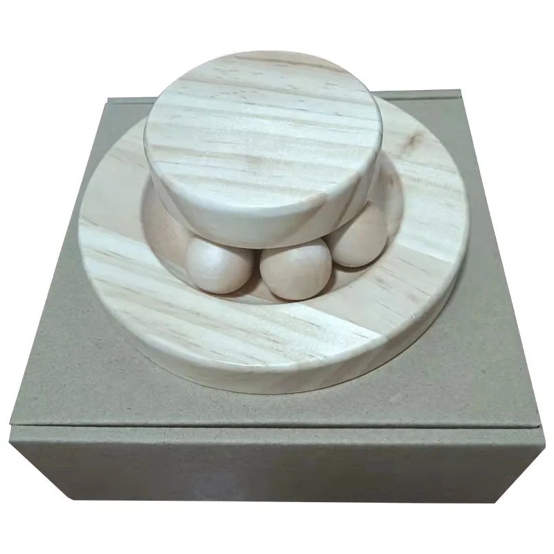 Wooden 2/3-Level Cat Toy Tower with Balls