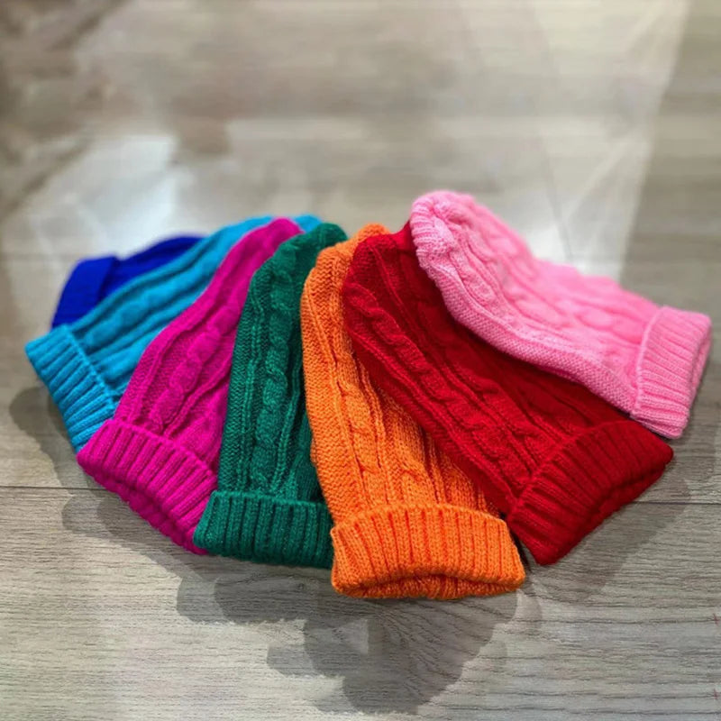 Knitted Dog Sweater – Winter Pet Clothes for Small & Medium Dogs