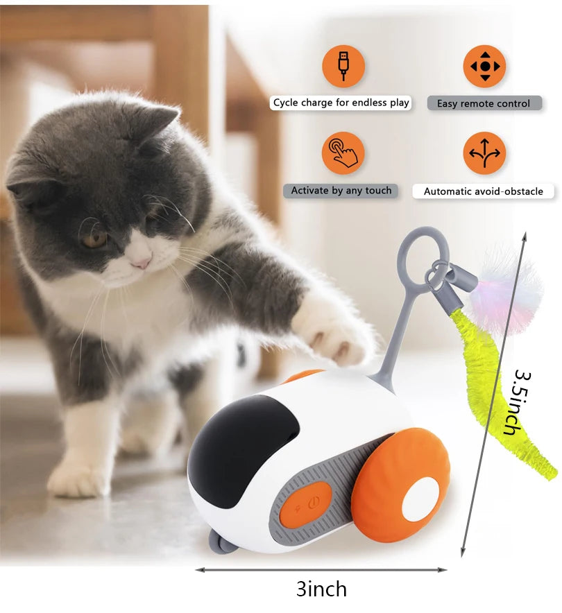 Smart Interactive Cat Car Toy – Remote-Controlled Mouse Ball for Indoor Play