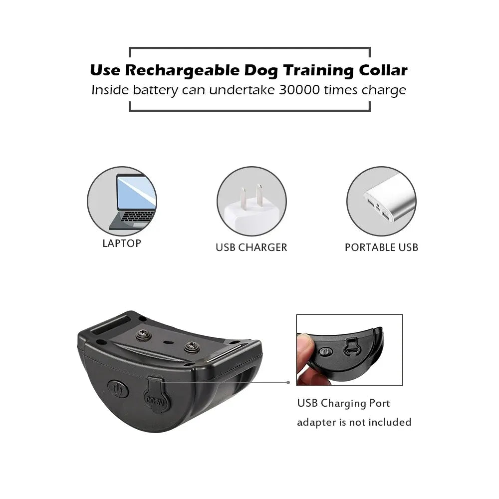 Rechargeable Anti-Bark Dog Collar – Vibration Training Collar for Small & Medium Dogs