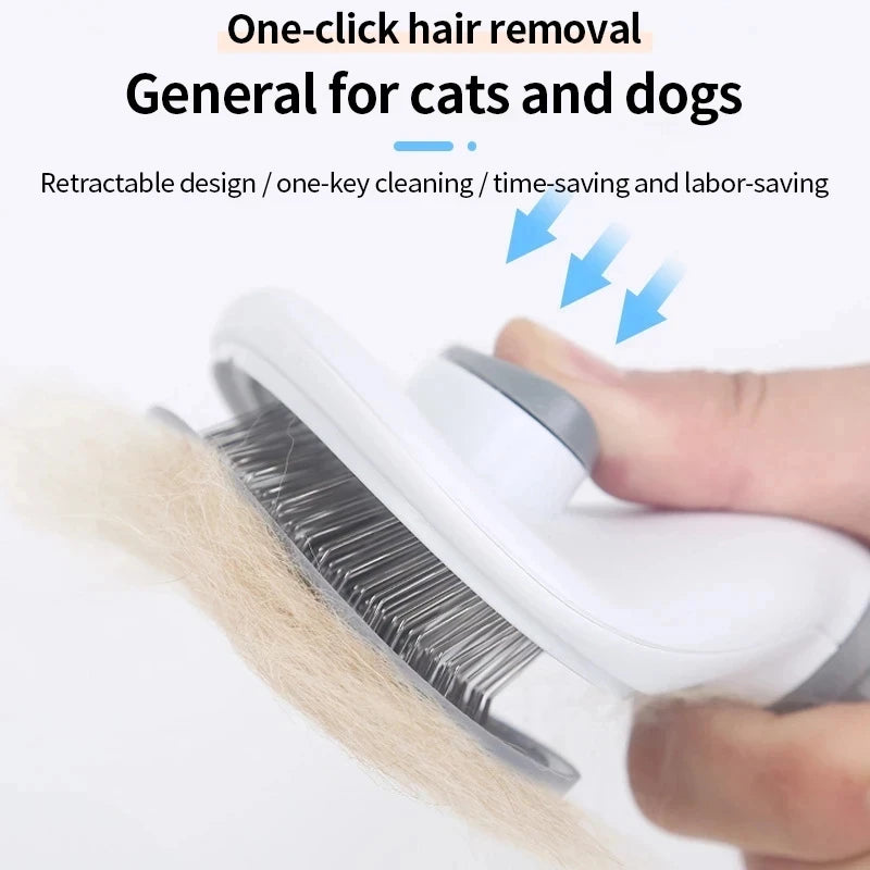 Stainless Steel Pet Grooming Comb – Cat & Dog Brush for Long Hair Care