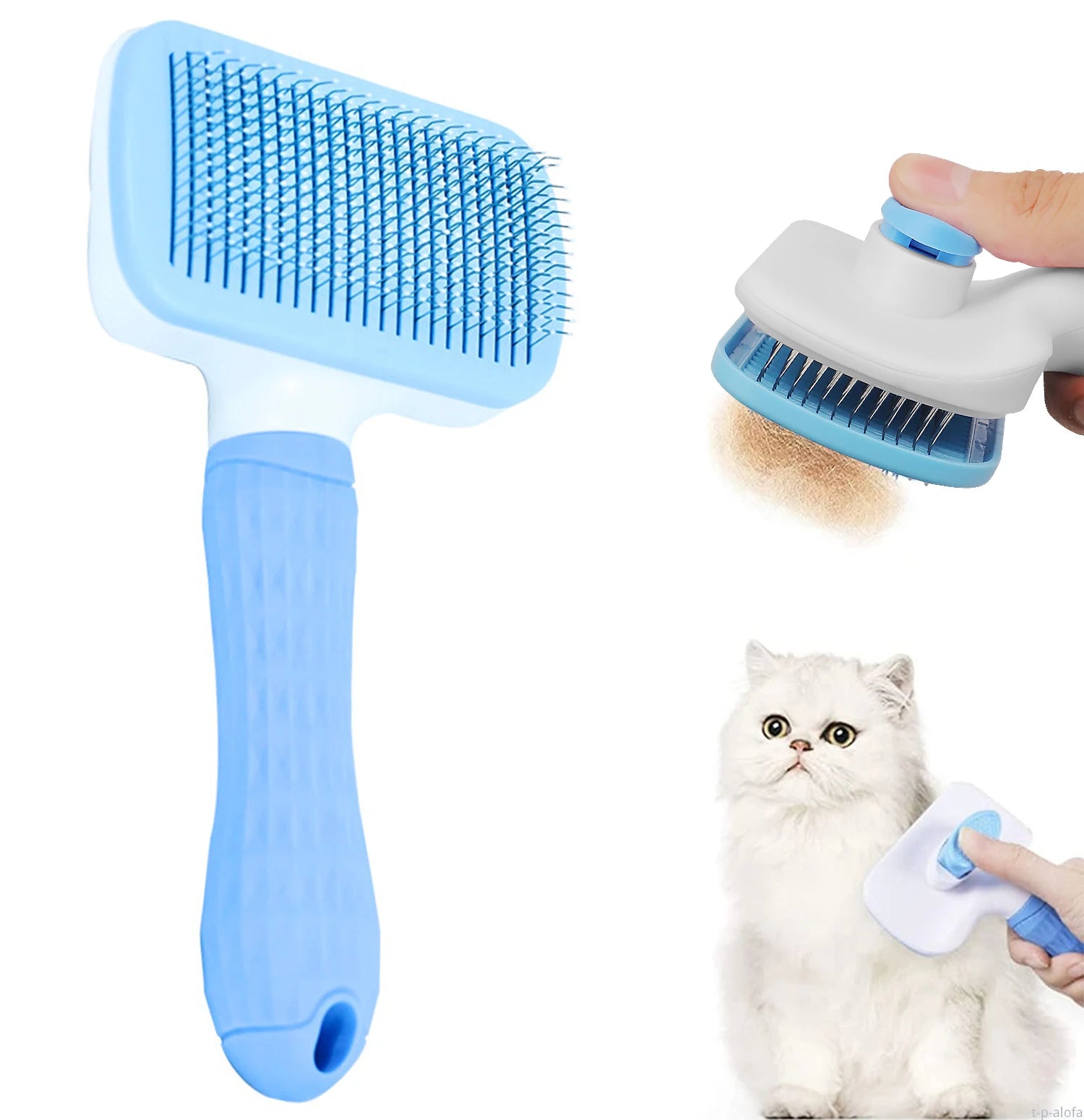 Pet Hair Remover Brush – Grooming Comb for Long-Haired Dogs & Cats