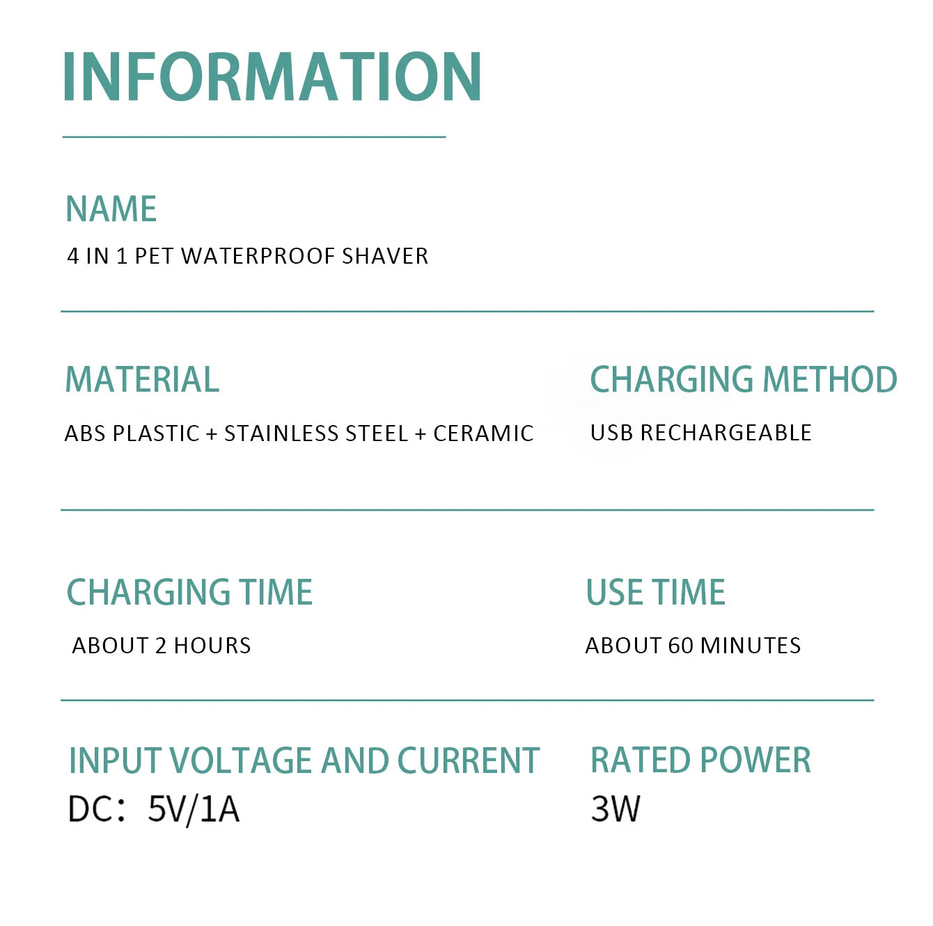 Rechargeable Dog Hair Clippers – Professional Silent Pet Grooming Trimmer