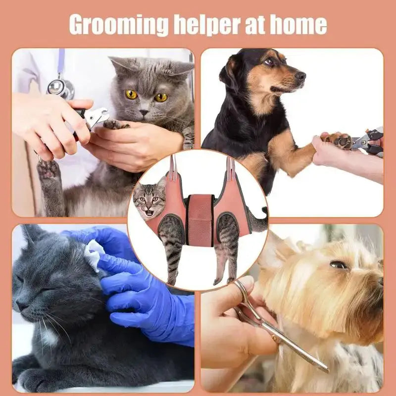 TONG Pet Grooming Hammock Helper – Nail Trimming & Restraint Harness