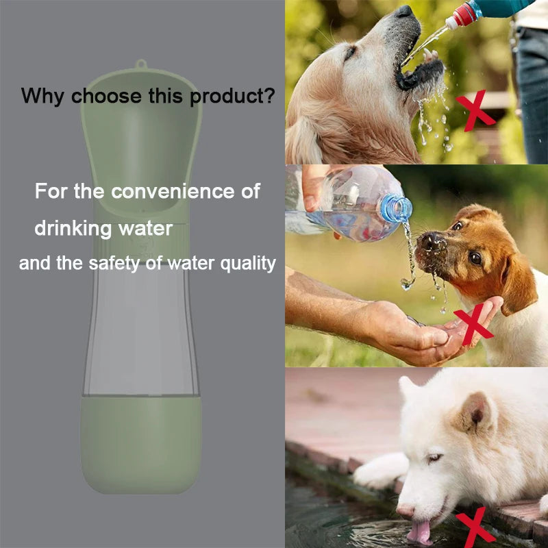 2-in-1 Portable Dog Water Bottle & Food Container – Travel Pet Dispenser
