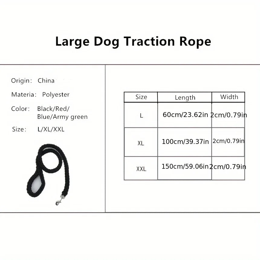 Comfort-Strong 5FT Braided Dog Leash for Training & Walks
