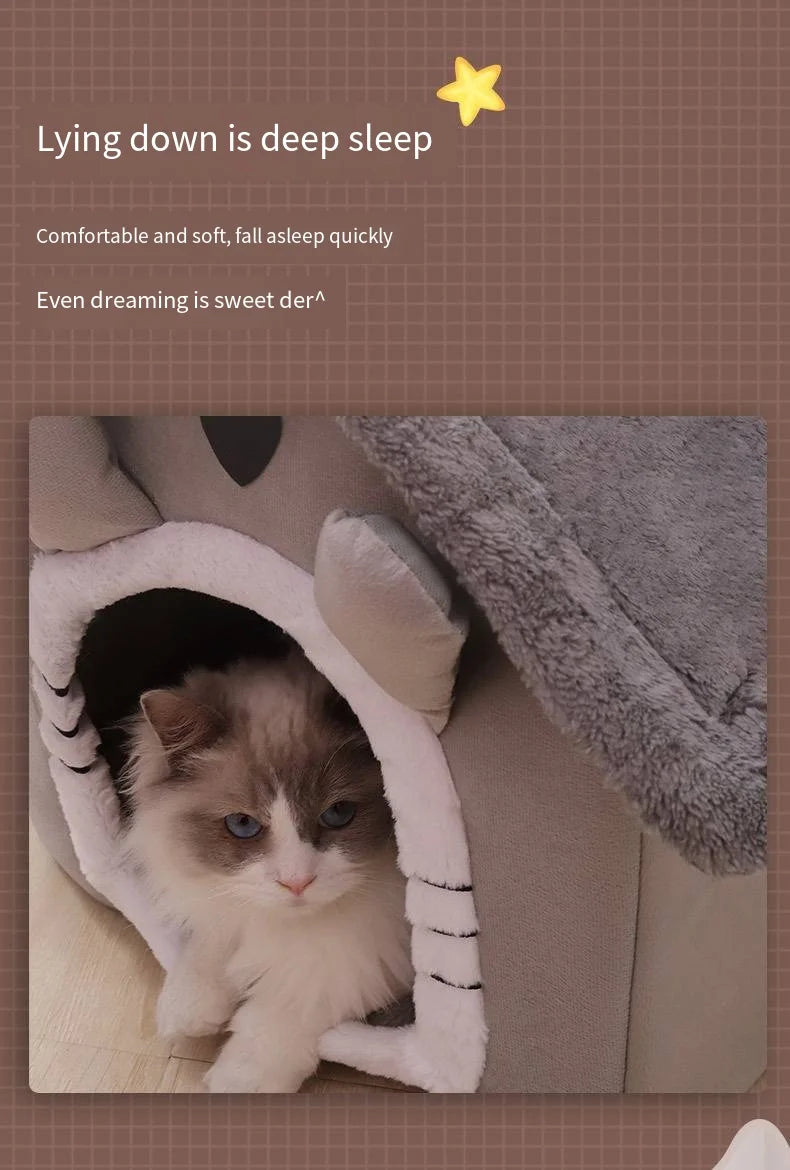 All-Season Washable Pet House – Soft Indoor Bed for Cats & Small Dogs