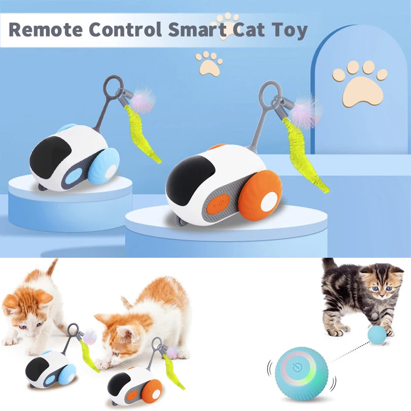 Smart Interactive Cat Car Toy – Remote-Controlled Mouse Ball for Indoor Play