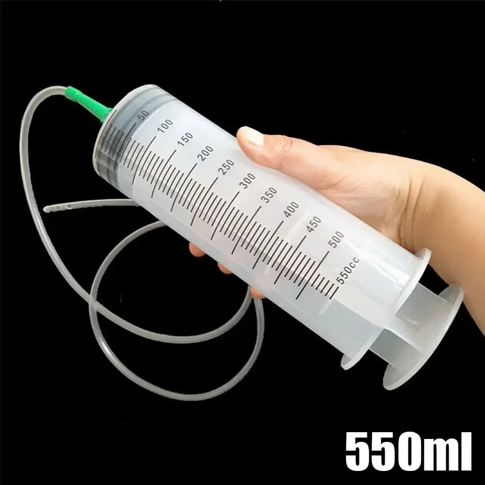 100ml–550ml Reusable Large-Capacity Syringe with 1m Tube – For Pet Feeding, Liquid Transfer, Glue & Enema Use