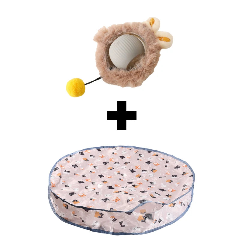 Motion-Activated Rolling Cat Toy – Fast Ball in Pouch for Indoor Play