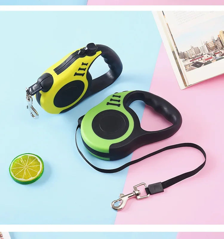 Retractable Dog Leash – 3M/5M Durable Nylon Lead for Small to Large Pet