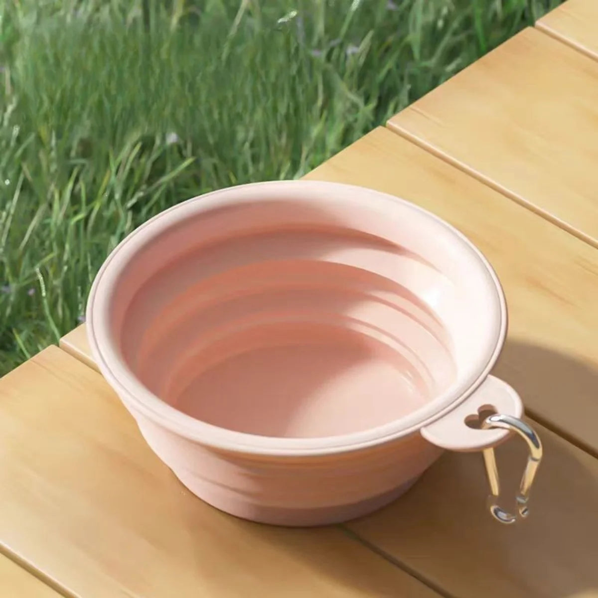 2PCS Collapsible Pet Bowls – Portable Silicone Food & Water Dishes with Carabiner