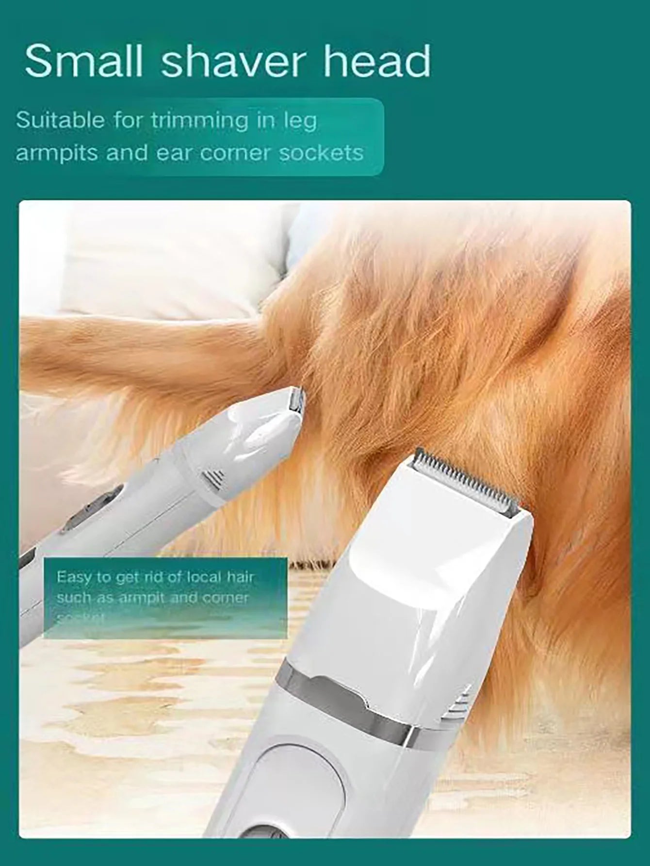 Rechargeable Dog Hair Clippers – Professional Silent Pet Grooming Trimmer