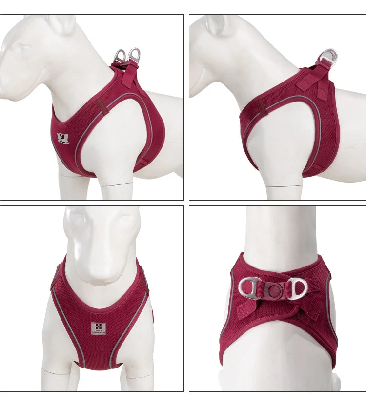Reflective Dog Harness & Leash Set – Adjustable Pet Vest for Small & Medium Dogs