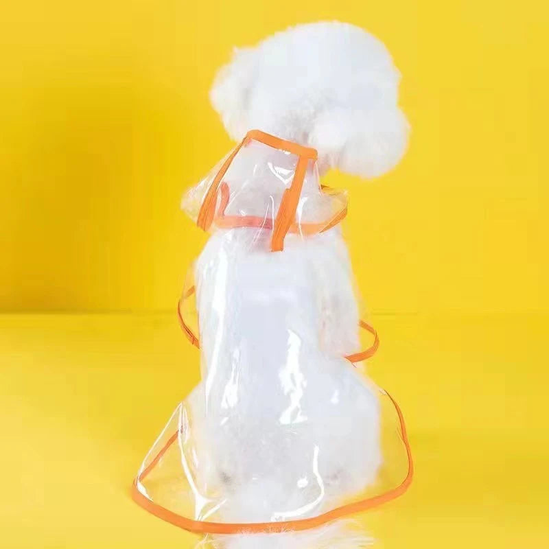 Transparent Dog Raincoat – Waterproof Hooded Jacket for Small Dogs & Puppies