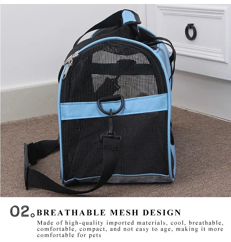 Portable Pet Carrier Bag – Breathable Travel Handbag for Small Dogs & Cats
