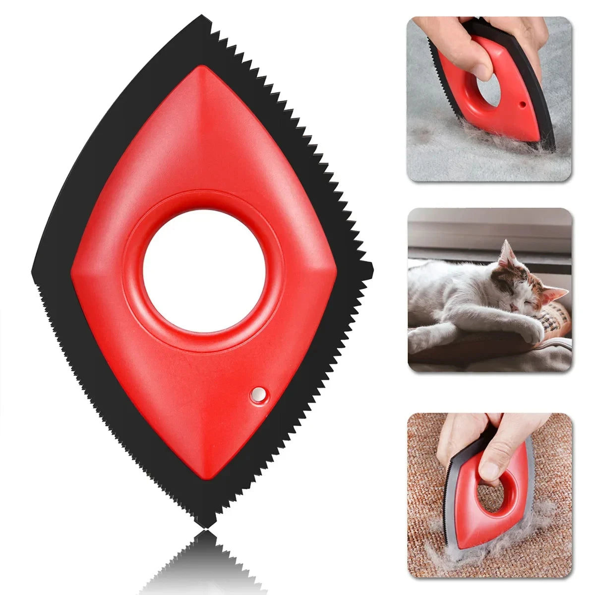 4-Mode Pet Hair Remover Brush – Reusable Cleaning Comb for Furniture & Car Seats