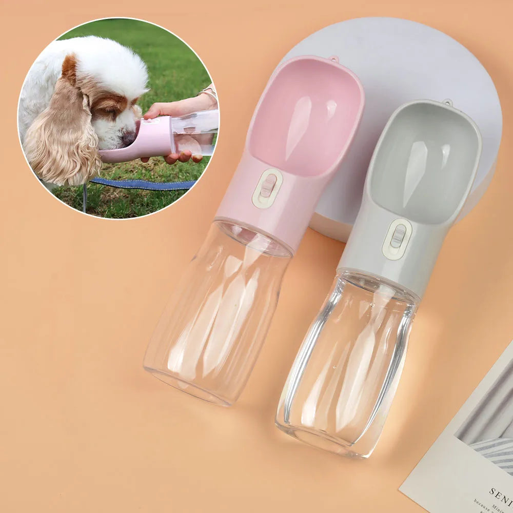 2-in-1 Portable Dog Water Bottle & Food Container – Travel Pet Dispenser