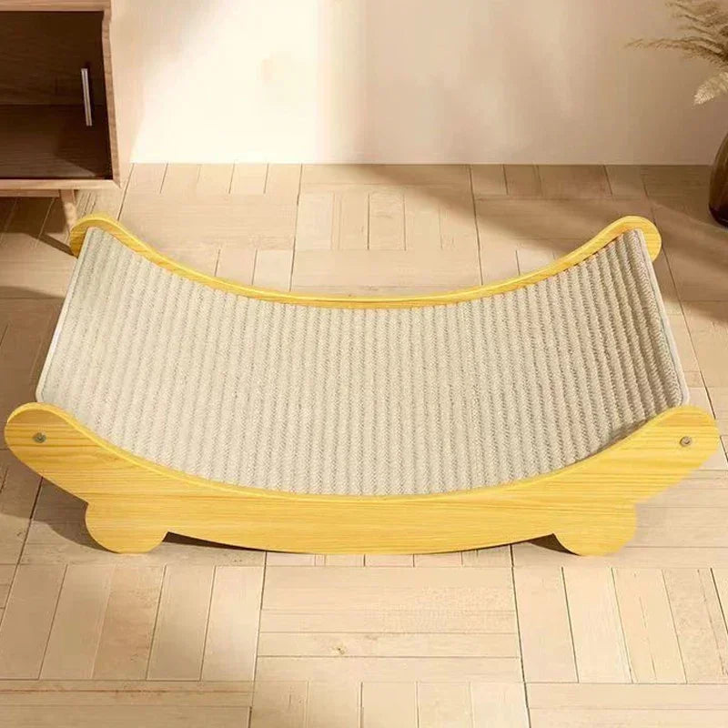 Wooden Cat Scratcher Bed – Detachable Multi-Function Cat Scratch Board & Sleeping Pad