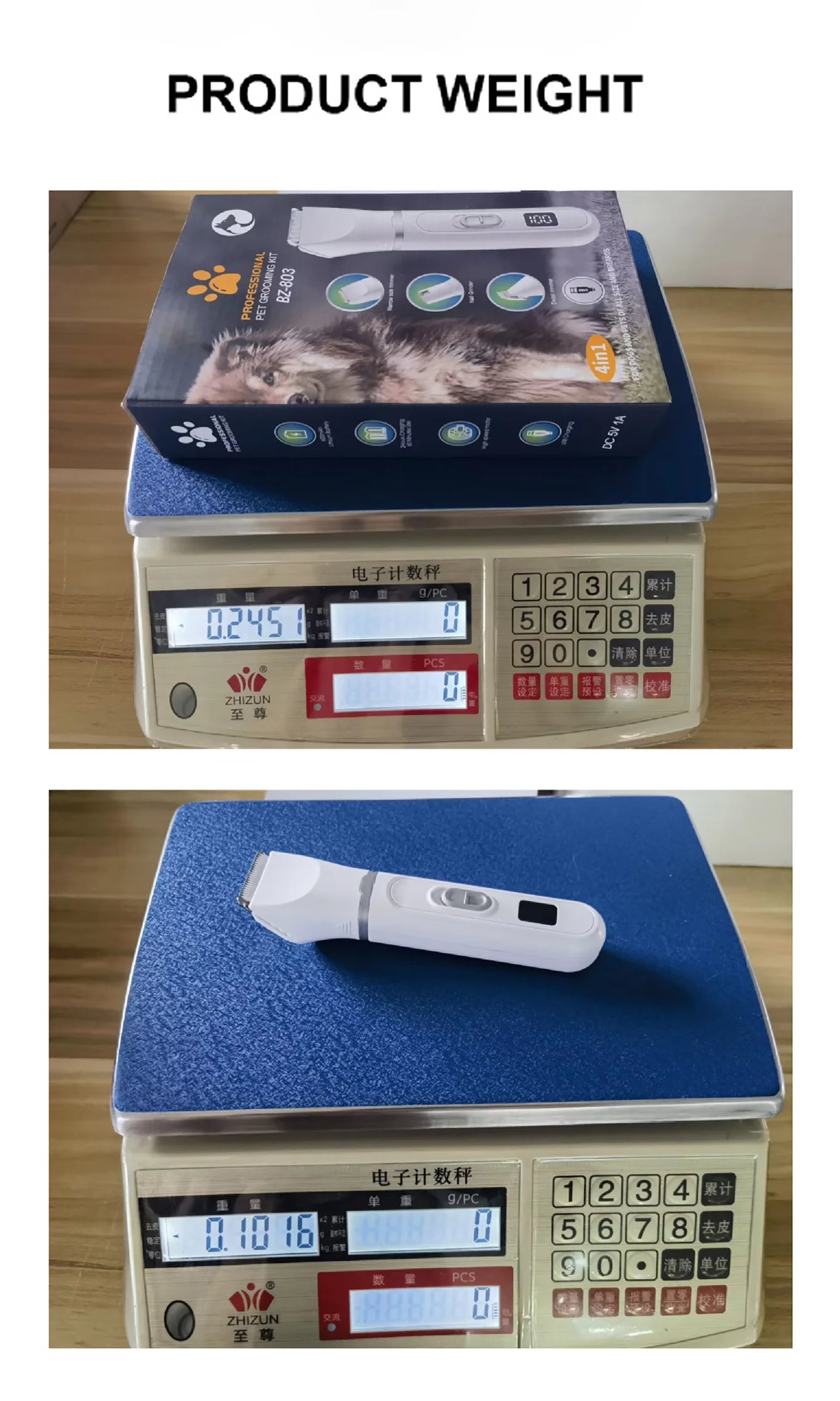 Rechargeable Dog Hair Clippers – Professional Silent Pet Grooming Trimmer