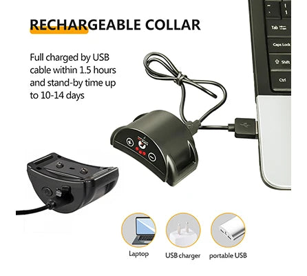 Rechargeable Anti-Bark Dog Collar – Vibration Training Collar for Small & Medium Dogs