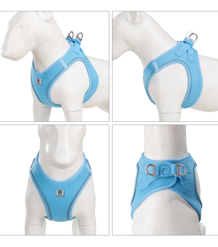 Reflective Dog Harness & Leash Set – Adjustable Pet Vest for Small & Medium Dogs