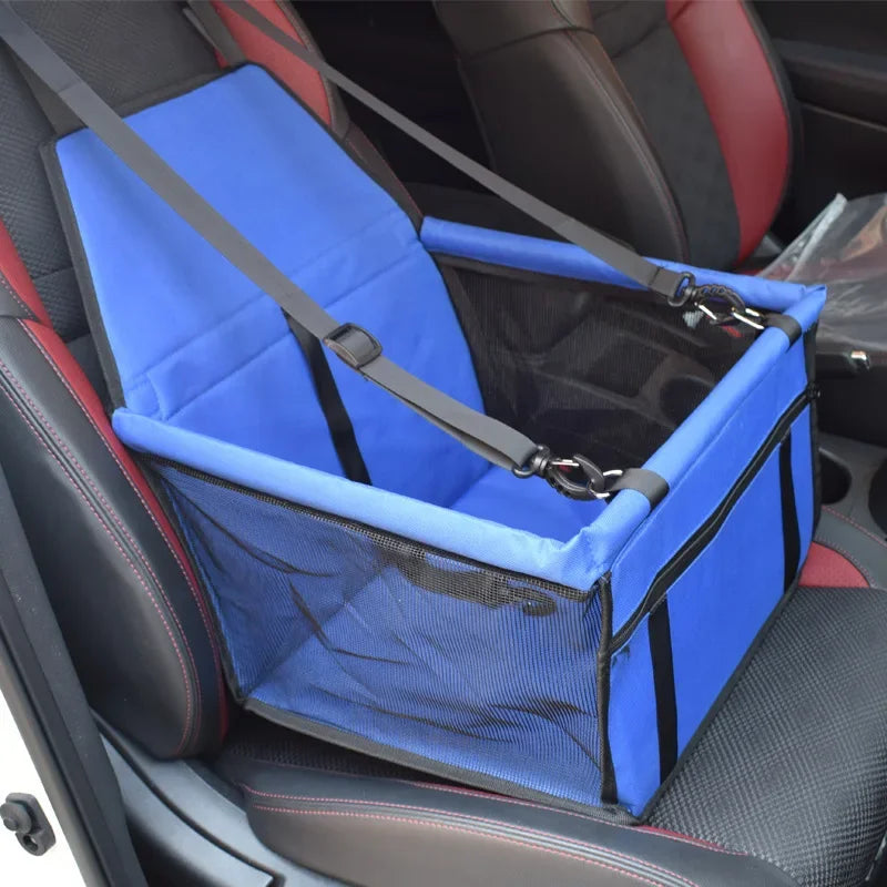 Double-Thick Pet Car Seat Bag – Waterproof Travel Mat & Mesh Hanging Carrier